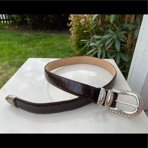 Brighton embossed leather belt - Medium